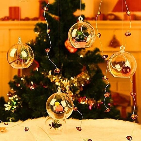 15 Pcs Hanging Candle Holder Clear Plastic Terrarium Globe Hanging Tea Lights Ca - Picture 7 of 7
